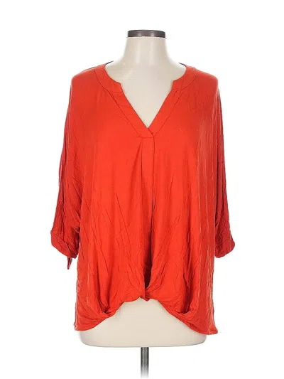 Pre-owned Akemi + Kin 3/4 Sleeve Blouse In Orange