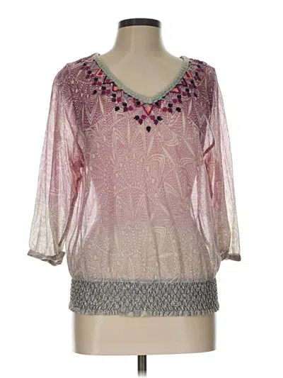 Pre-owned Akemi + Kin 3/4 Sleeve Blouse In Pink