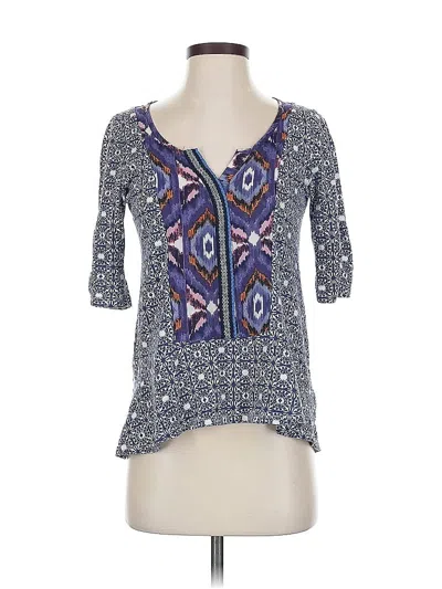 Pre-owned Akemi + Kin 3/4 Sleeve Blouse In Purple