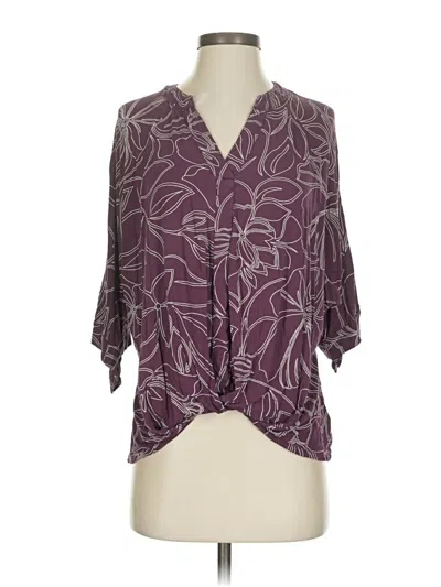 Pre-owned Akemi + Kin 3/4 Sleeve Blouse In Purple