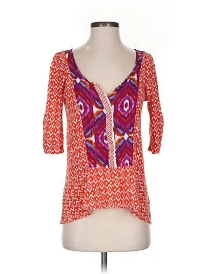 Pre-owned Akemi + Kin 3/4 Sleeve Blouse In Red