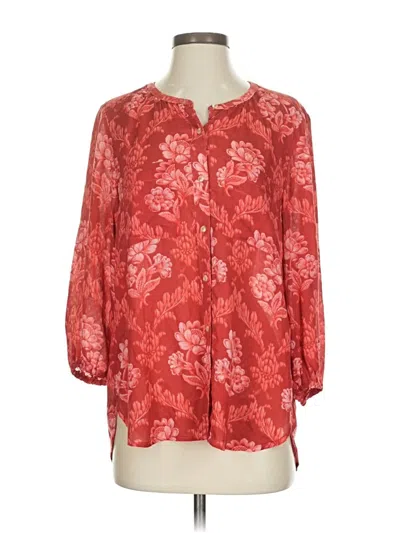 Pre-owned Akemi + Kin 3/4 Sleeve Blouse In Red
