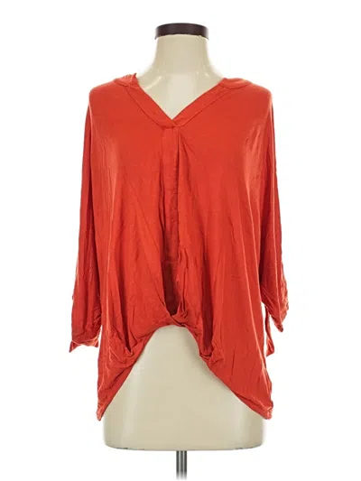 Pre-owned Akemi + Kin 3/4 Sleeve Blouse In Red
