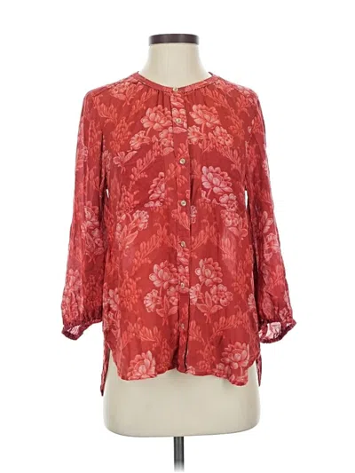 Pre-owned Akemi + Kin 3/4 Sleeve Blouse In Red