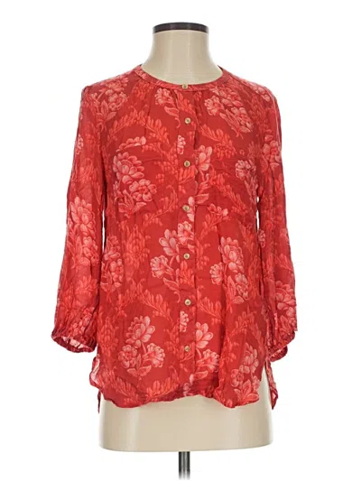 Pre-owned Akemi + Kin 3/4 Sleeve Blouse In Red