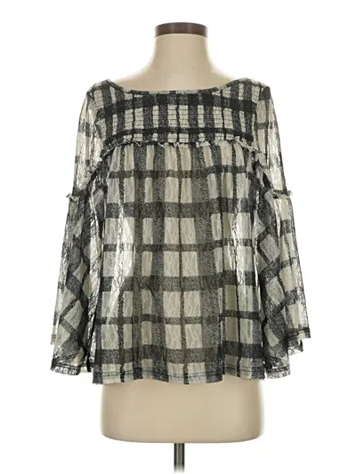 Pre-owned Akemi + Kin 3/4 Sleeve Blouse In Silver