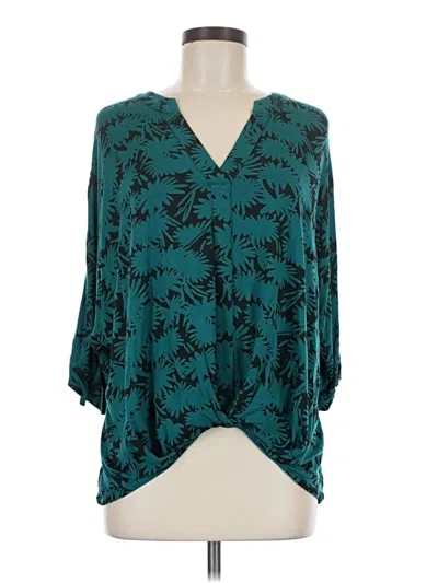 Pre-owned Akemi + Kin 3/4 Sleeve Blouse In Teal