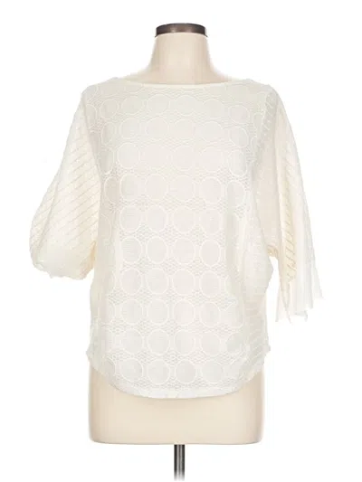 Pre-owned Akemi + Kin 3/4 Sleeve Blouse In White