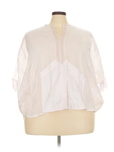 Pre-owned Akemi + Kin 3/4 Sleeve Blouse In White