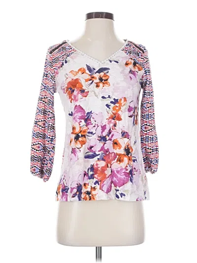 Pre-owned Akemi + Kin 3/4 Sleeve Blouse In White