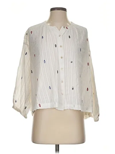 Pre-owned Akemi + Kin 3/4 Sleeve Button Down Shirt In Ivory