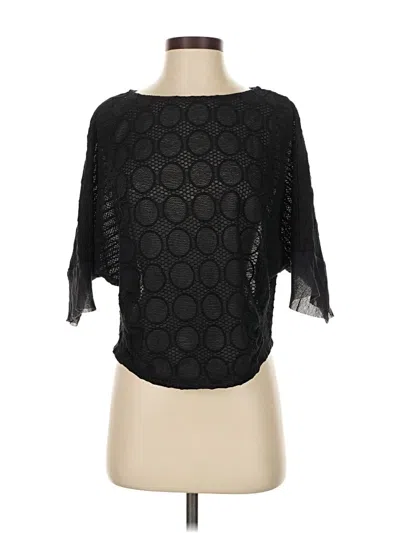 Pre-owned Akemi + Kin 3/4 Sleeve Top Black Square Neckline Tops