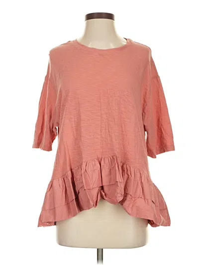 Pre-owned Akemi + Kin 3/4 Sleeve Top Pink Boatneck Tops