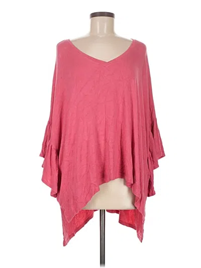 Pre-owned Akemi + Kin 3/4 Sleeve Top Pink V Neck Tops