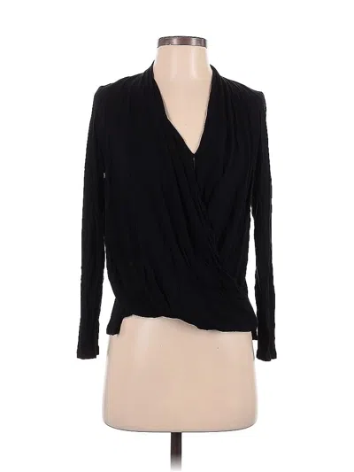 Pre-owned Akemi + Kin Long Sleeve Blouse In Black