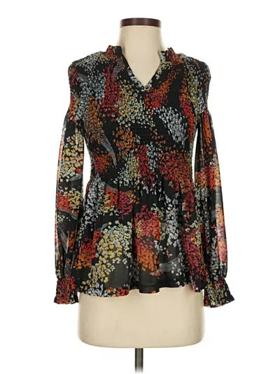 Pre-owned Akemi + Kin Long Sleeve Blouse In Black