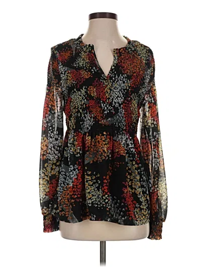 Pre-owned Akemi + Kin Long Sleeve Blouse In Black