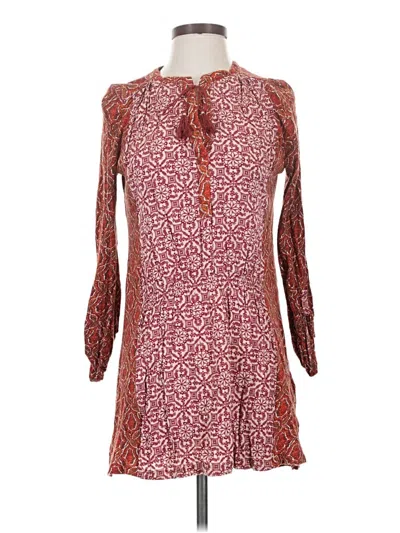 Pre-owned Akemi + Kin Long Sleeve Blouse In Burgundy