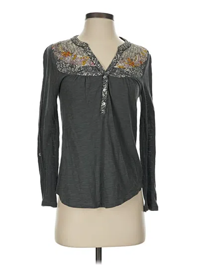 Pre-owned Akemi + Kin Long Sleeve Blouse In Gray