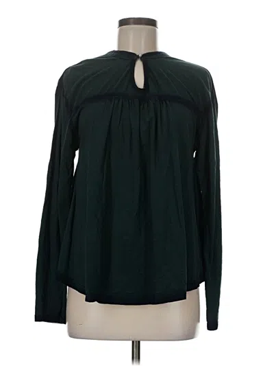 Pre-owned Akemi + Kin Long Sleeve Blouse In Green