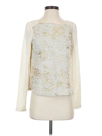 Pre-owned Akemi + Kin Long Sleeve Blouse In Ivory