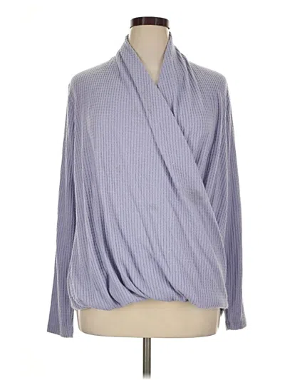 Pre-owned Akemi + Kin Long Sleeve Blouse In Purple
