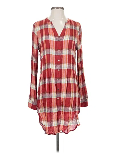 Pre-owned Akemi + Kin Long Sleeve Blouse In Red