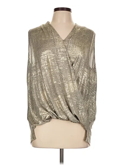Akemi + Kin Long Sleeve Blouse In Silver