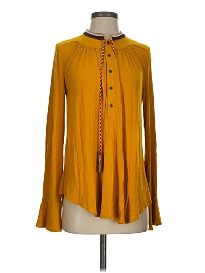 Pre-owned Akemi + Kin Long Sleeve Blouse In Yellow