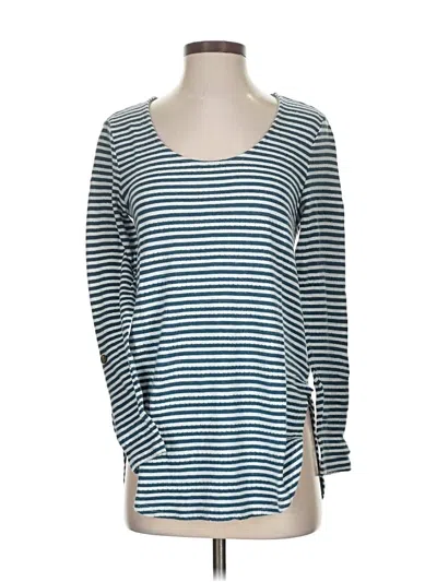 Pre-owned Akemi + Kin Long Sleeve Henley Shirt In Blue