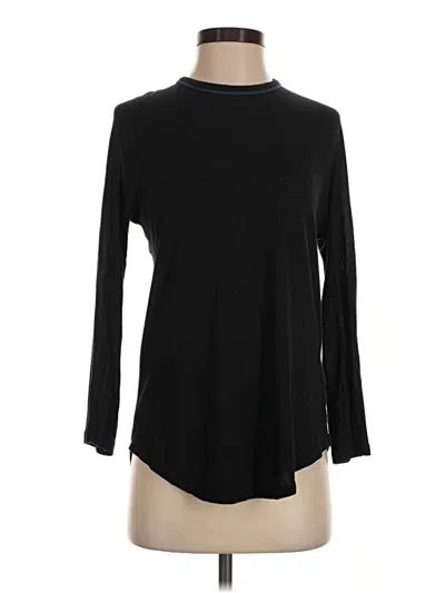 Pre-owned Akemi + Kin Long Sleeve Top Black Mock Neckline Tops