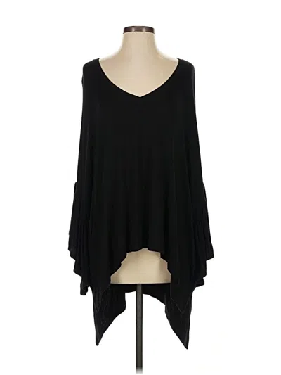 Pre-owned Akemi + Kin Long Sleeve Top Black V Neck Tops