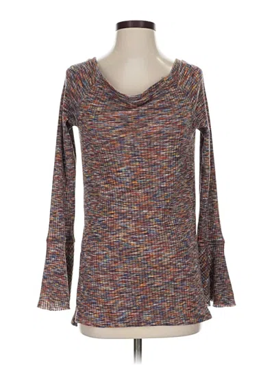 Pre-owned Akemi + Kin Long Sleeve Top Gray Cowl Neck Tops