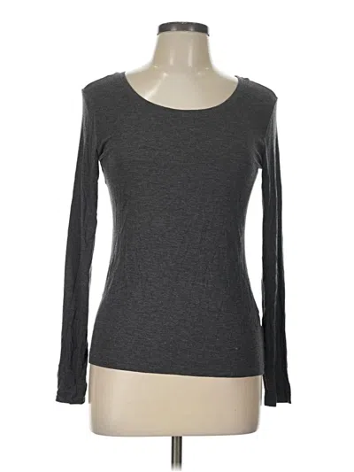 Pre-owned Akemi + Kin Long Sleeve Top Green Scoop Neck Tops