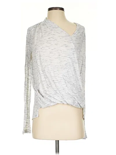 Pre-owned Akemi + Kin Long Sleeve Top Silver Cowl Neck Tops