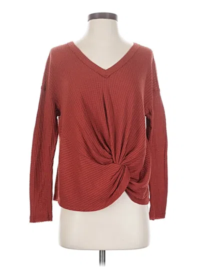 Pre-owned Akemi + Kin Long Sleeve T-shirt In Red