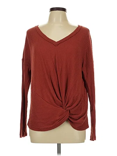 Pre-owned Akemi + Kin Pullover Sweater In Burgundy