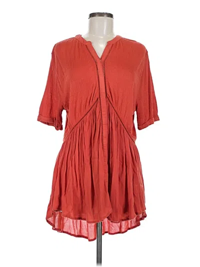 Pre-owned Akemi + Kin Short Sleeve Blouse In Red
