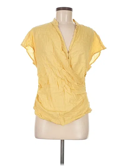 Pre-owned Akemi + Kin Short Sleeve Blouse In Yellow