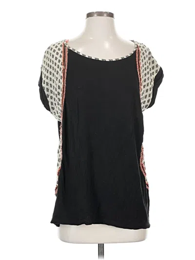 Pre-owned Akemi + Kin Short Sleeve Top Black Square Neckline Tops