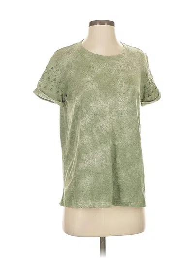 Pre-owned Akemi + Kin Short Sleeve Top Green Crew Neck Tops