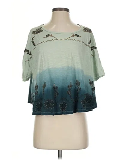 Pre-owned Akemi + Kin Short Sleeve T-shirt In Teal