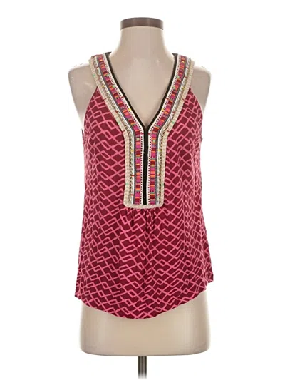 Pre-owned Akemi + Kin Sleeveless Blouse In Burgundy