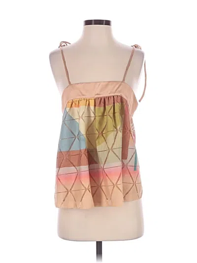 Pre-owned Akemi + Kin Sleeveless Blouse In Tan
