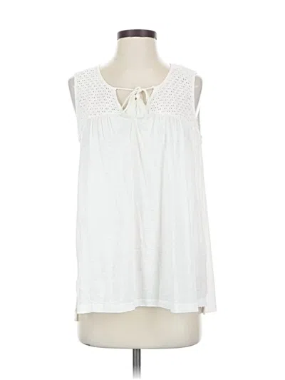 Pre-owned Akemi + Kin Sleeveless Blouse In White