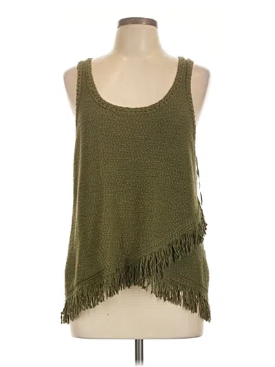 Pre-owned Akemi + Kin Sleeveless Top Green Scoop Neck Tops
