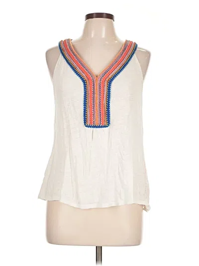 Pre-owned Akemi + Kin Tank Top Ivory Plunge Neckline Tops
