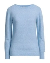 Akemi Woman Sweater Light Blue Size 8 Polyamide, Wool, Baby Alpaca Wool, Elastane