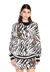 Akep Zebra-pattern Jacket In Black