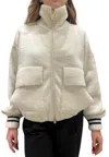 Akep Bomber Woman  Effect Fur In White